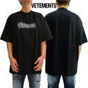 ヴェトモン VETEMENTS メンズ トップス Tシャツ 半袖 ユニセックス着用可 フロントスタッズロゴ・バックネック部分刺繍ロゴ入りオーバーサイズショートス...