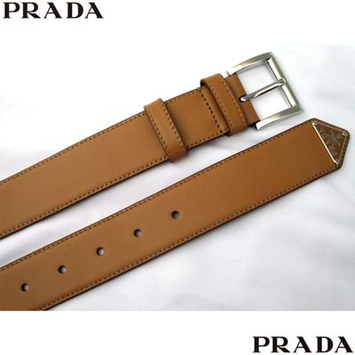 プラダ PRADA メンズ ベルト グッズ 小物 剣先トライアングルロゴプレート・メタル...