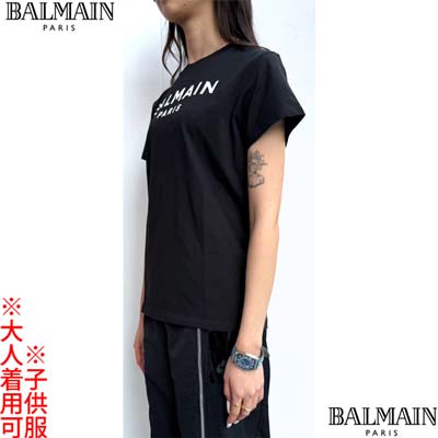 �Х�ޥ� BALMAIN ���å� �Ҷ��� �ȥåץ� T����� Ⱦµ �����륺 �ܡ����� ��˥��å����� ������Ѳ� �ե���ȥ������饫�顼�֥��ɥ������ꥷ�硼�ȥ��꡼��T����� �֥�å� BU8A31 Z1751 930 (R33000) 421 2024ǯ�ղƿ��� ������̵���� ��smtb-TK��
