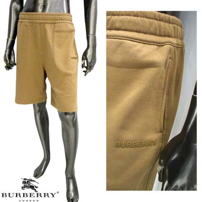 バーバリー BURBERRY ハーフパンツ ショートパンツ スウェット メンズ RAPHAEL セットアップ可(トップス別売り) レフトサイド同色系ロゴ・ウエスト内側紐付きハーフパンツ キャメル 8083153 148165 A1420 (R79200) 421 2024年春夏新作 【送料無料】 【smtb-TK】