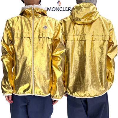 モンクレール MONCLER ジャケット メンズ アウター ROQUES チェスト部分ロゴワッペン/サイドポケット付きコットンフーデッドジャケット ゴールド 1A00137 M4233 12K (R218900) 421 2024年春夏新作 【送料無料】 【smtb-TK】