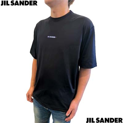 ジルサンダー JIL SANDER Tシャツ メンズ 半袖 カットソー トップス ロゴT フロントスモールJIL SANDER＋ホワイトロゴ入りショートスリーブスポーツウェア ブラック J47GC0023 J20033 001 (R55000) 421 2024年春夏新作 【送料無料】 【smtb-TK】