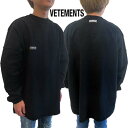ヴェトモン VETEMENTS ロンT ロングTシャツ メンズ ユニセックス着用可 トップス ※同デザインで色違い有 右サイド/バックネック部分ホワイトロゴ入り...