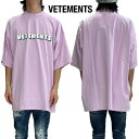 ヴェトモン VETEMENTS Tシャツ メンズ 半袖 カットソー ユニセックス着用可 トップス ロゴT フロント/バックネック部分ホワイトポップロゴ入りショー...