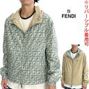 フェンディ FENDI ジャケット メンズ ウインドブレーカー アウター リバーシブル着用可 片面全体FFズッカ柄・片面チェスト部分ロゴ・フード/裾調整可リバー...