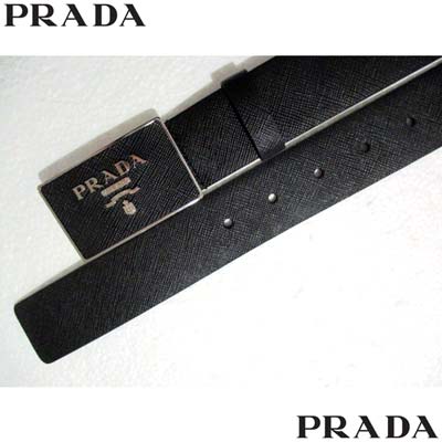 プラダ PRADA ベルト メンズ グッズ 小物 バックル/帯部分ロゴ入りレザーベルト ブ...