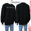 バルマン BALMAIN トレーナー キッズ 子供服 スウェット トップス 大人着用可 ユニセックス フロントバイカラーデザインロコ入りトレーナー ブラック B...