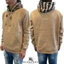 バーバリー BURBERRY パーカー メンズ フーディ スウェット SAMUEL ノヴァチェック柄フード・ドローコードレザー部分ロゴ・フロントポケット付きコッ...