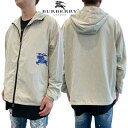 バーバリー BURBERRY ジャケット メンズ アウター ブルゾン レフトサイドブルー馬上の騎士ロゴパッチ・ジップポケット/フード付きナイロンジャケット アイ...