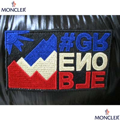 モンクレールグルノーブル MONCLER GRENOBLE メンズ ダウンジャケット アウター MARCASSIN トリコロールカラー刺繍ロゴ・ロゴワッペン・ジップポケット/パウダーガード/指ぬきグローブ付ジャケット 1A00049 54AN2 999 (R259600) WA421 2024年春夏新作 送料無料 【smtb-TK】