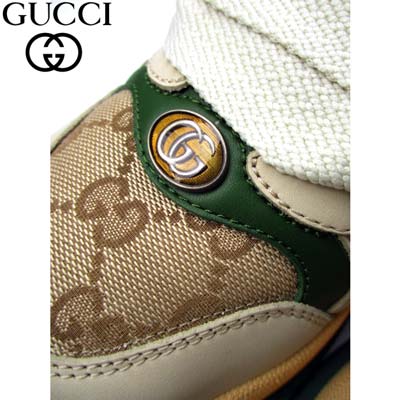 グッチ GUCCI スニーカー 靴 メンズ シューズ ボディ/タン部分シェリーライン・タ...