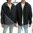 FENDI フェンディ ジャケット ブルゾン アウター メンズ リバーシブル 片面チェスト部分ジップポケット/グレーライン/FFズッカ柄・片面チェスト部分ブラン...