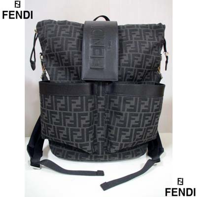 FENDI フェンディ バックパック リュック 鞄 バッグ ユニセックス FFロゴ・ブランドエンボスロゴ入りフラップ付き2wayバックパック ブラック グレー 7VZ070 AG0M F0NPN (R337700) 422 2024年秋冬新作 【送料無料】 【smtb-TK】