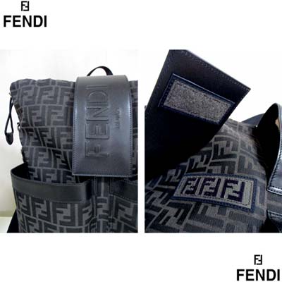 FENDI フェンディ バックパック リュック 鞄 バッグ ユニセックス FFロゴ・ブランドエンボスロゴ入りフラップ付き2wayバックパック ブラック グレー 7VZ070 AG0M F0NPN (R337700) 422 2024年秋冬新作 【送料無料】 【smtb-TK】