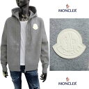 MONCLER モンクレール パーカー フーディ メンズ スウェット トップス セットアップ着用可(ボトムス別売り) ホワイトロゴワッペン・ジップ部分ロゴ入りジ...