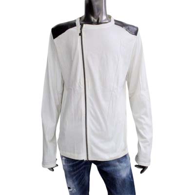 樂天商城 - BRAY STEVE ALAN ブレイスティーブアラン ロンT メンズ 長袖Tシャツ ロングTシャツ 左肩コーディング加工部分ブランドロゴ・フロント斜めジップ・Bロゴアクセ付きジップアップロングスリーブTシャツ ホワイト 19R6016 02 (R26800) GT9S 春夏新作 送料無料 【smtb-TK】