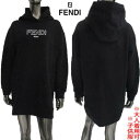 FENDI フェンディ ワンピース キッズ 子供服 ドレス 大人着用可 レディース フロントホワイトブランドロゴ入りフード付きコットンワンピース ブラック JF...