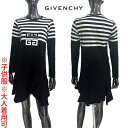 GIVENCHY ジバンシー ワンピース ドレス キッズ ガールズ 子供服 長袖 大人着用可 ボディ部分ボーダーライン・フロントバイカラー4Gロゴ入りワンピース...