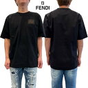 フェンディ FENDI Tシャツ メンズ 半袖 トップス ロゴT 胸グラデーションパッチ部分FFズッカ・裾ブランドロゴタグ付きショートスリーブコットンTシャツ ...