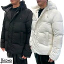 HERNO ヘルノ ジャケット メンズ ブルゾン アウター 2色展開 フード部分ロゴメタル・フロントジップ/スナップボタン留めシルク×カシミヤハイネックボンバー...