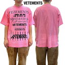 VETEMENTS ヴェトモン Tシャツ メンズ 半袖 ユニセックス ロゴT トップス フロントマルチフォントブランドロゴプリント・バックネック刺繍ロゴ入りショ...