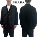 プラダ PRADA カーディガン メンズ トップス トライアングルロゴ・サイドポケット付きカシミヤ混ウールカーディガン ブラック UMG371 16AM F00...