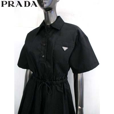 PRADA �ץ�� ���ԡ��� ��ǥ����� �ɥ쥹 Ⱦµ ���ݥ��å���ʬ�ȥ饤���󥰥��������������ɳĴ���ĥե쥢����ĥ��ԡ��� �֥�å� 230731 1WQ8 F0002 NERO (R429000) GB521 2025ǯ�ղƿ��� ������̵���� ��smtb-TK��