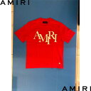 AMIRI アミリ 半袖Tシャツ メンズ カットソー ロゴT コットン クルーネック レッド/ブラック AMJYTE1149 610/001 RED/BLACK...
