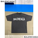 BALENCIAGA バレンシアガ 半袖Tシャツ ユニセックス カットソー ロゴT コットン クルーネック ブラック 764235 TRVK1 1041 (R1...