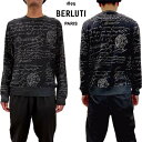 BERLUTI ベルルッティ セーター メンズ ニット スクリット ウール クルーネック ネイビー R28KRL198 YWBG(001) 28F (R1639...