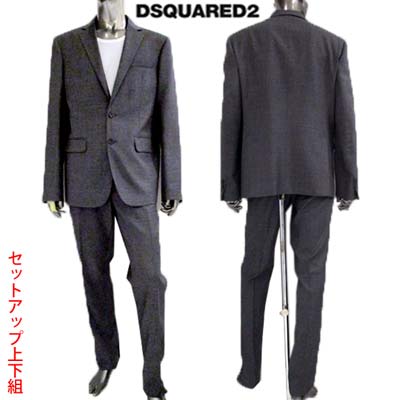 DSQUARED2 ディースクエアード スーツ メンズ ツーピース セットアップ上下組 シングルブレスト グレー S74FT0489 D35175 001F (...