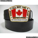DSQUARED2 ディースクエアード ベルト メンズ カナダ国旗 バックル ロゴ レザー ブラック BEM0641 12900001 2124 (R64900...