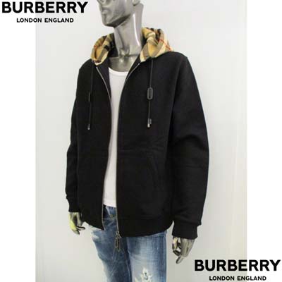 BURBERRY バーバリー パーカー メンズ フーディ スウェット ジップアップ SAMUEL ノバチェック ブラック 806 guts-10036613 ガッツ ブランドショップ サンプル画像3