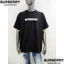 BURBERRY バーバリー 半袖Tシャツ メンズ ブランドロゴ コットン クルーネック ブラック 8084233 A1189 (R80300) 521 202...