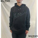 BALMAIN バルマン パーカー メンズ フーディ ドローストリング ブランドロゴ プルオーバー ブラック EH1JT047 BC86 EAP (R15290...