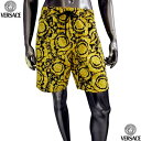 VERSACE ヴェルサーチ スイムウェア メンズ 水着 ボードショーツ バロッコ ドローストリング ブラックゴールド ABU05021 A233170 A79...