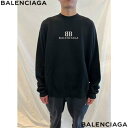BALENCIAGA バレンシアガ セーター メンズ ニット クルーネック ウール ブランドロゴ ブラック 818420 T1725 1070 (R210100...