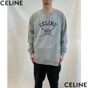CELINE セリーヌ トレーナー メンズ スウェット ラグランスリーブ Vガゼット ブランドロゴ グレー RY0A4 670Q 08BQ (R143000) ...