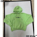OFF-WHITE オフホワイト パーカー メンズ フーディ スウェット プルオーバー ブランドロゴ ドローストリング ミントグリーン OMBB085S 25F...