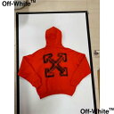 OFF-WHITE オフホワイト パーカー メンズ フーディ スウェット ブランドロゴ アロー コットン レッド オレンジ OMBB085S 25FLE00L ...