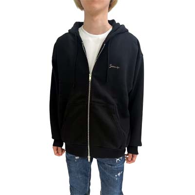 GIVENCHY ジバンシー パーカー メンズ フーディ スウェット ブランドロゴ ドローストリング ジップアップ オブジェ ブラック BMJ0LB3YPS 001 (R187000) 521 2025年春夏新作 【送料無料】 【smtb-TK】