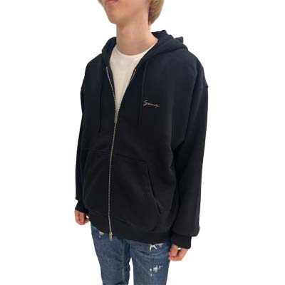 GIVENCHY ジバンシー パーカー メンズ フーディ スウェット ブランドロゴ ドローストリング ジップアップ オブジェ ブラック BMJ0LB3YPS 001 (R187000) 521 2025年春夏新作 【送料無料】 【smtb-TK】