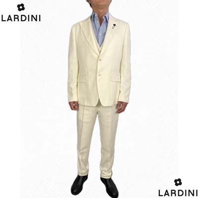 LARDINI ラルディーニ スーツ メンズ スリーピース ブートニエール シングルブレスト セットアップ上下組 アイボリー ES5921E ESAM64555 150 (R299200) 521 2025年春夏新作 【送料無料】 【smtb-TK】 LARDINI ラルディーニ スーツ メンズ スリーピース ブートニエール シングルブレスト セットアップ上下組 アイボリー ES5921E ESAM64555 150 (R299200) 521 2025年春夏新作 【送料無料】 【smtb-TK】