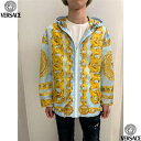 VERSACE ヴェルサーチ ジャケット メンズ アウター メデューサ ブランドロゴ ゴールドチェーン ドローコード グレカ ライトブルー 1018849 1A...