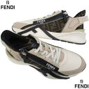 FENDI フェンディ スニーカー メンズ FLOW ブランドロゴ サイドジップ ズッカ柄 Fロゴ ベージュ 7E1392 AJZH F1OU2 (R15400...