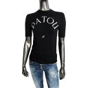 PATOU パトゥ 半袖セーター レディース ニット ブランドロゴ JPモノグラム リブ ブラック KN0688045 999B (R80300) 521 20...