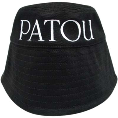 楽天ガッツ ブランドショップPATOU パトゥ バケットハット 帽子 レディース ユニセックス ブランドロゴ ワイドブリム ステッチ ブラック AC0270132 999B （R53900） 521 2025年春夏新作 【送料無料】 【smtb-TK】