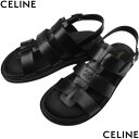 CELINE セリーヌ サンダル メンズ ブランドロゴ トリオンフロゴ カーフスキン ティッピ ブラック 35984 3778C 38NO (R154000) ...