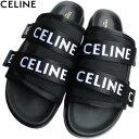 CELINE セリーヌ サンダル メンズ 靴 ブランドロゴ トリオンフ ベルクロ PITEA STRAPPY ピーテオ ブラック 36278 5085C 38A...