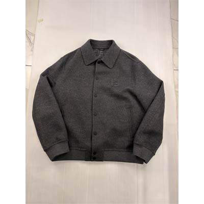 FENDI フェンディ ジャケット メンズ ブルゾン ブランドロゴ ズッカ柄 FF ウール シルク グレー FW1413 AVIX F1M2T (R643500) COLOG522 新作 【送料無料】